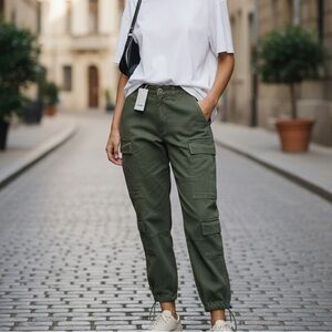 OAK + FORT Olive Cargo Pants